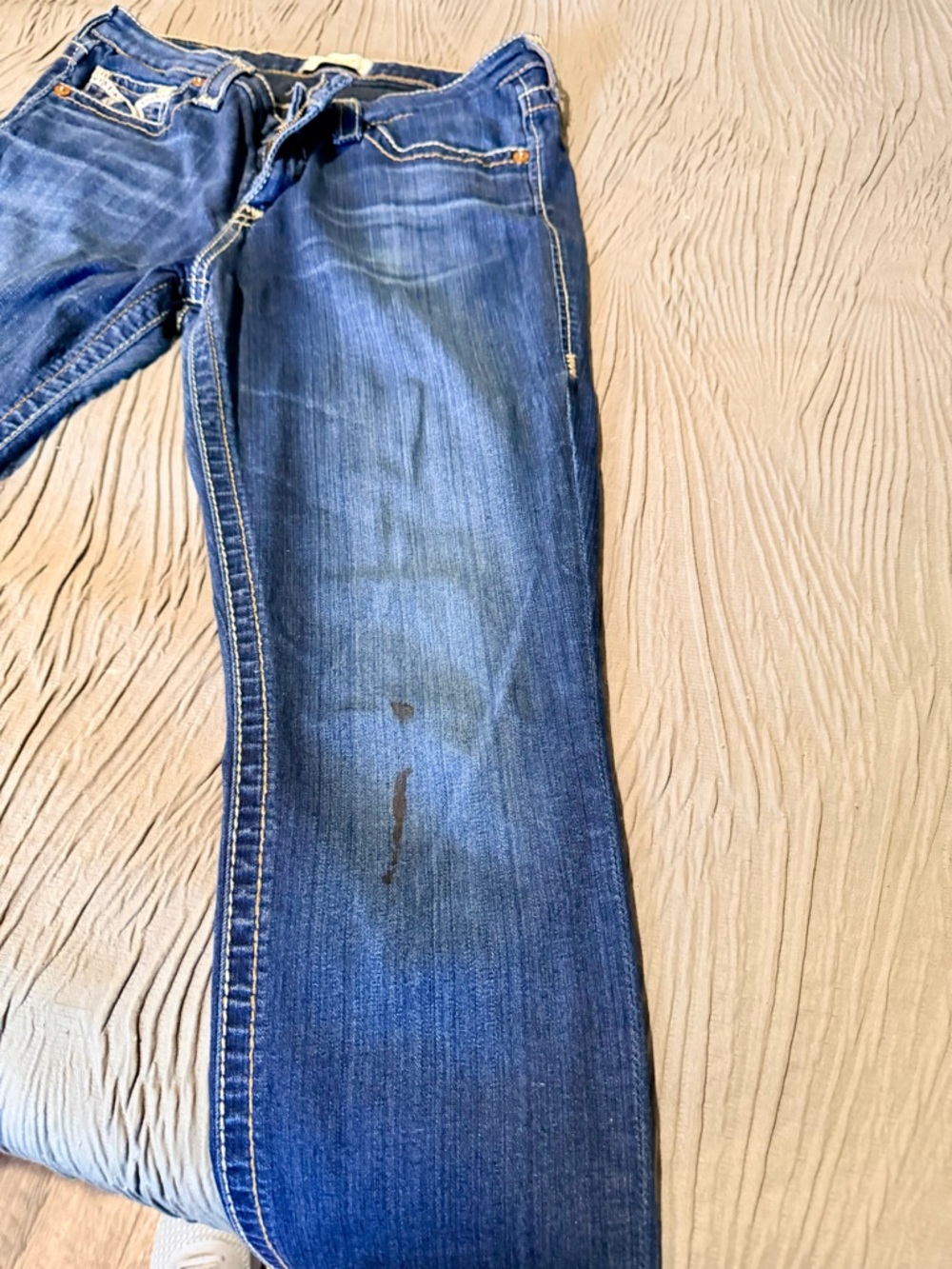 Big Star Blue Boot Cut Jeans with Embroidered Back Pockets - Picture 5 of 5